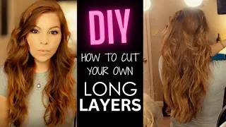How to Cut Your Own Long Layers at Home- EASY DIY Haircut