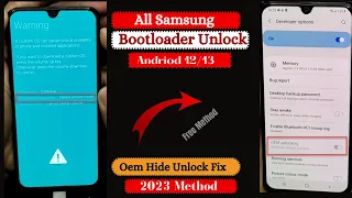 Samsung Bootloader Unlock 2023 On Andriod 12/13 | Samsung Oem Hide/Unlock Fix | Without PC