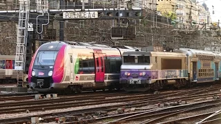 Rail Live 15. Paris Railway - Amazing Rush Hour ! St Lazare Station.