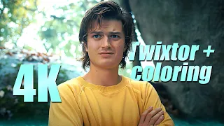 Steve Harrington 4K scenepack with coloring for edits MEGA (Part 2)