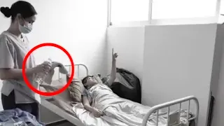 Diese Krankenschwester hat die Kamera nicht bemerkt, und das ist, wassie getan hat!