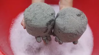 ASMR:Pure Sand+Charcoal Powder Smashing in Foamy Water💦PASTE PLAY🤤@softnoisesmashingasmr