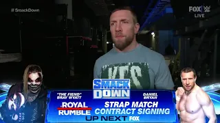 Contract signing between The fiend (Bray wyatt) and Daniel Bryan wwe smackdown