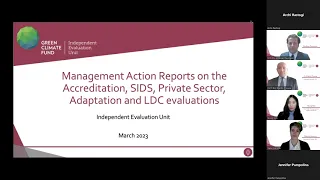 IEU Webinar: Management Action Reports for SIDS, LDCs, Private Sector, Accreditation, & Adaptation