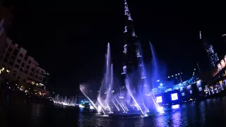 The Dancing Fountain of Dubai UAE - July 19, 2015