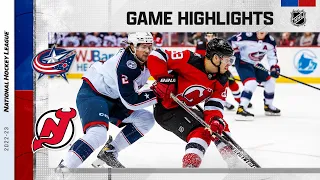 Blue Jackets @ Devils 10/30 | NHL Highlights 2022