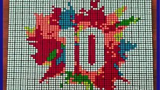 The Piano Guys Album '10' poster using Hundreds of Rubik's Cubes