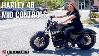 Harley Sportster 48 Mid Controls Install + Ride to Bike Shed in LA