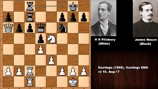 Harry Nelson Pillsbury vs James Mason - Hastings (1895)