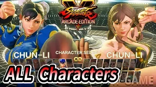 STREET FIGHTER 5 AE - All Character Select Animations ( Jap & Eng ) 1080p Full HD 60fps
