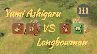 Yumi Ashigaru + Bannerman vs Longbowman + Network of Castles in Castle