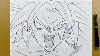 How to draw broly || step-by-step - Dragonball super |