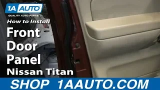 How To Remove Front Door Panel 04-13 Nissan Titan