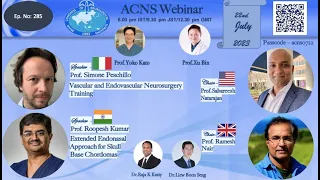 ACNS Webinar - July 22 - Vascular and Endovasc. Training in Neurosurgery & EEA for Clival Chordomas