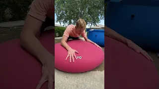 How Much Weight To Pop The World's Largest Water Balloon? #shorts