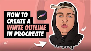 How to Make WHITE OUTLINES for Your Stickers/Illustrations in Procreate | Procreate Tutorial #Shorts