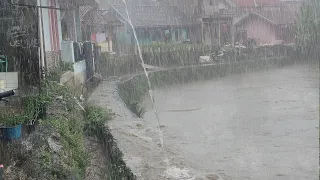 My Beautiful Village is Almost Flooded!! Because the Rain Won't Stop || Relaxation for Quick Sleep
