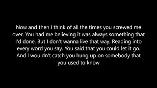 Somebody That I Used To Know Lyrics - Three Days Grace Cover