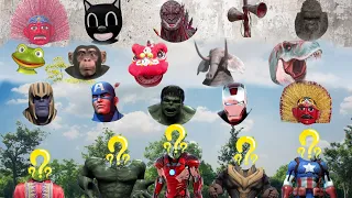 Kumpulan wrong head ondel barongsai siren head godzilla gorilla