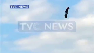 French 'Flying Man' crosses Channel on jet-powered hoverboard