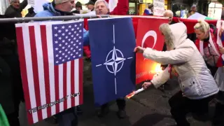 Сжигание знамен 1 на митинге „СТОП агрессивной турецкой политике!“, Болгария, 28.11.2015
