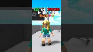 She ALMOST FELL 🥺😨 #roblox #robloxshorts