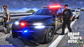 Playing GTA 5 As A POLICE OFFICER Highway Patrol| GTA 5 Lspdfr Mod| 4K