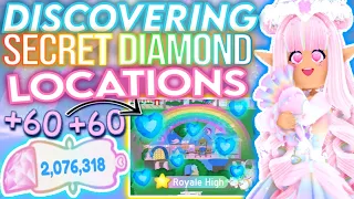 DISCOVERING SECRET DIAMOND LOCATIONS IN ROYALE HIGH! THESE WILL MAKE YOU RICH! ROBLOX Royale High