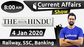 8:00 AM - Daily Current Affairs 2020 by Bhunesh Sir | 4 January 2020 | wifistudy ​