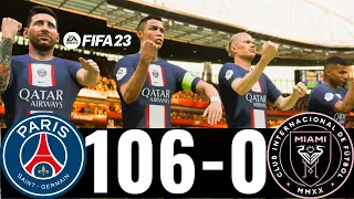 FIFA 23 -MESSI, RONALDO, MBAPPE, NEYMAR, HAALAND ! ALL STAR  |PSG 106-0 INTER MIAMI CF!CLASSIC MATCH