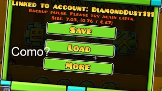 Backup failed, Please try again later. Size : 7,03, (0,76) / 6.27) | Geometry dash 2.2