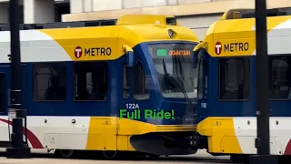 Metro Transit Green Line Ride From Union Depot to US Bank Stadium on a Bombardier Flexity Swift