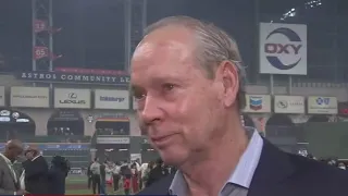 Houston Astros owner Jim Crane reacts to ALCS Win