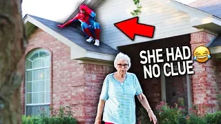 SPIDERMAN DING DONG DITCH PRANK!! (this didn't end well)