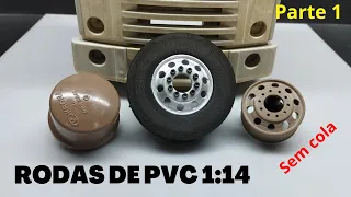 Rodas 1:14 de PVC sem Cola