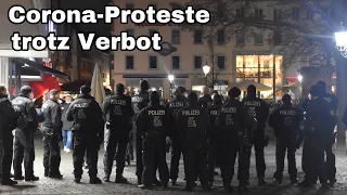 Polizei löst verbotenen „Spaziergang“ gegen die Coronamaßnahmen auf - Ausnahmezustand in Koblenz