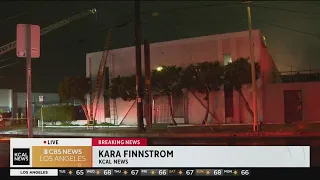 Structure fire at metal plant in Pacoima