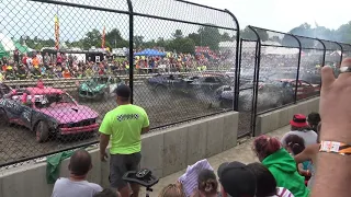 2021 Lewis County Fair Evening Demo Derby Heat 1 (Bonestock Compacts)