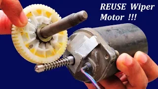 Do Not Throw Away your Car Wiper Motor - 12v 8 Amps DC Motor Salvage DIY