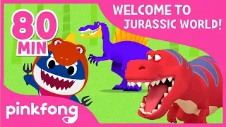 Tyrannosaurus Rex dan banyak lagi! | Lagu & Cerita Dinosaurus | +Kompilasi | Lagu Pinkfong untuk Anak