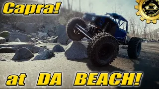 The 1.9 UNLIMITED Axial CAPRA at the BEACH - The BEST Crawler TRAIL BUGGY Hits the ROCKS!