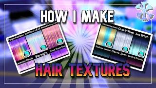 How *I* Make Hair Textures!!(Roblox,Royale High,IMVU,Vroid)