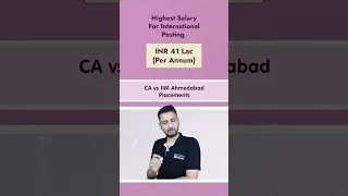 CA vs IIM Ahmedabad Placements full comparison!🧐#shorts