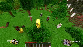 Minecraft Manhunt but 8 of my FRIENDS try to SAVE ME #Shorts