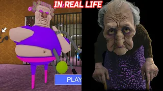 EVIL GRANDMA BARRY'S PRISON RUN IN REAL LIFE Obby Update Roblox All Bosses Battle FULL GAME #roblox