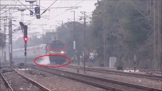 Indian Railways || Freaky Accident.. Train Crushes Cycle and the Loco Pilot applies Emergency Brakes