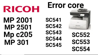 RICOH SC Reset How to reset SC542, 543, 544, 545, 552,553, 554.