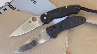 Spyderco Paramilitary 2 vs Benchmade Griptilian - Cardboard Cut Test