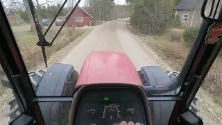 Lietteen levitystä vanhalla lietekärryllä! LÄHELTÄ PITI TILANNE!!  /Case ih MXM 140