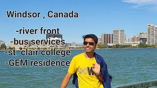 vlog#1 Day out in windsor...#windsor #stclaircollege #gemresidences #riverside #canada